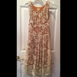 Maison Jules Sleeveless Crochet Dress